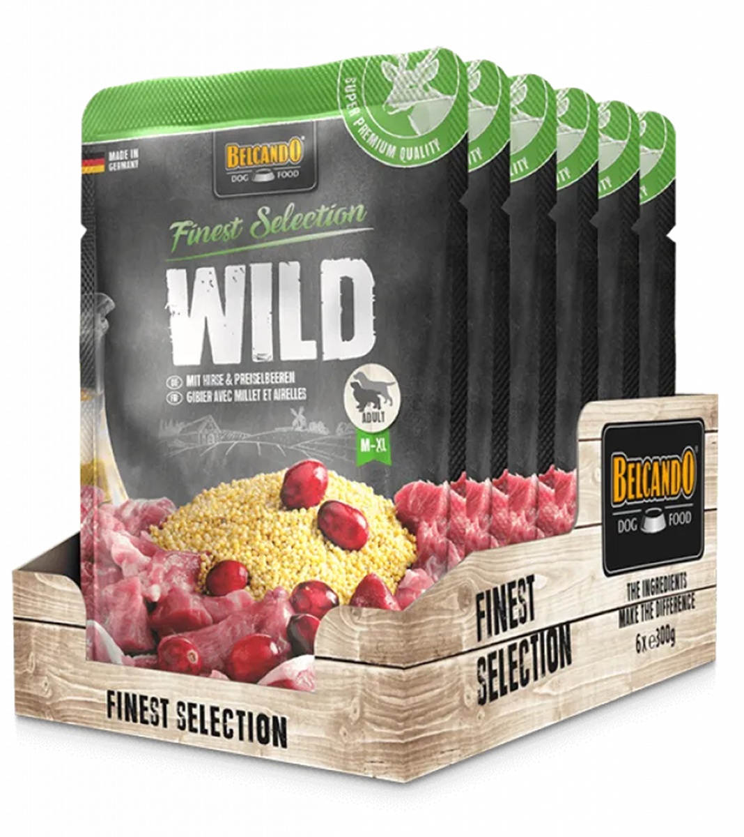 Produktansicht - Belcando - Wild mit Hirse & Preiselbeeren Frischebeutel