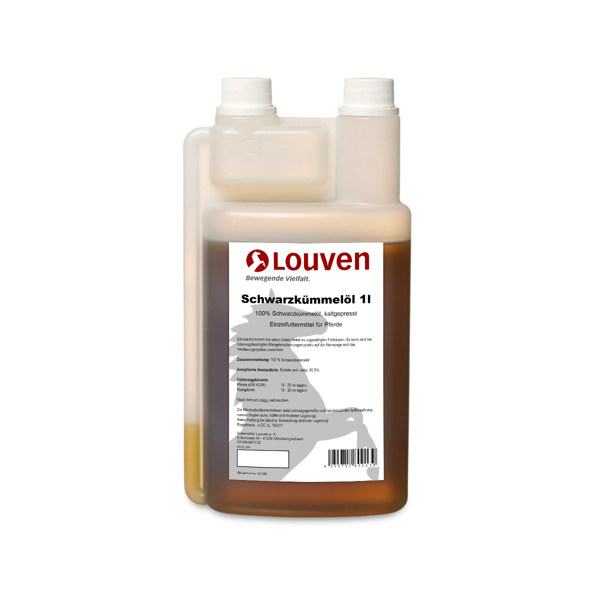 Louven Schwarzkümmelöl 1 Liter Dosierflasche
