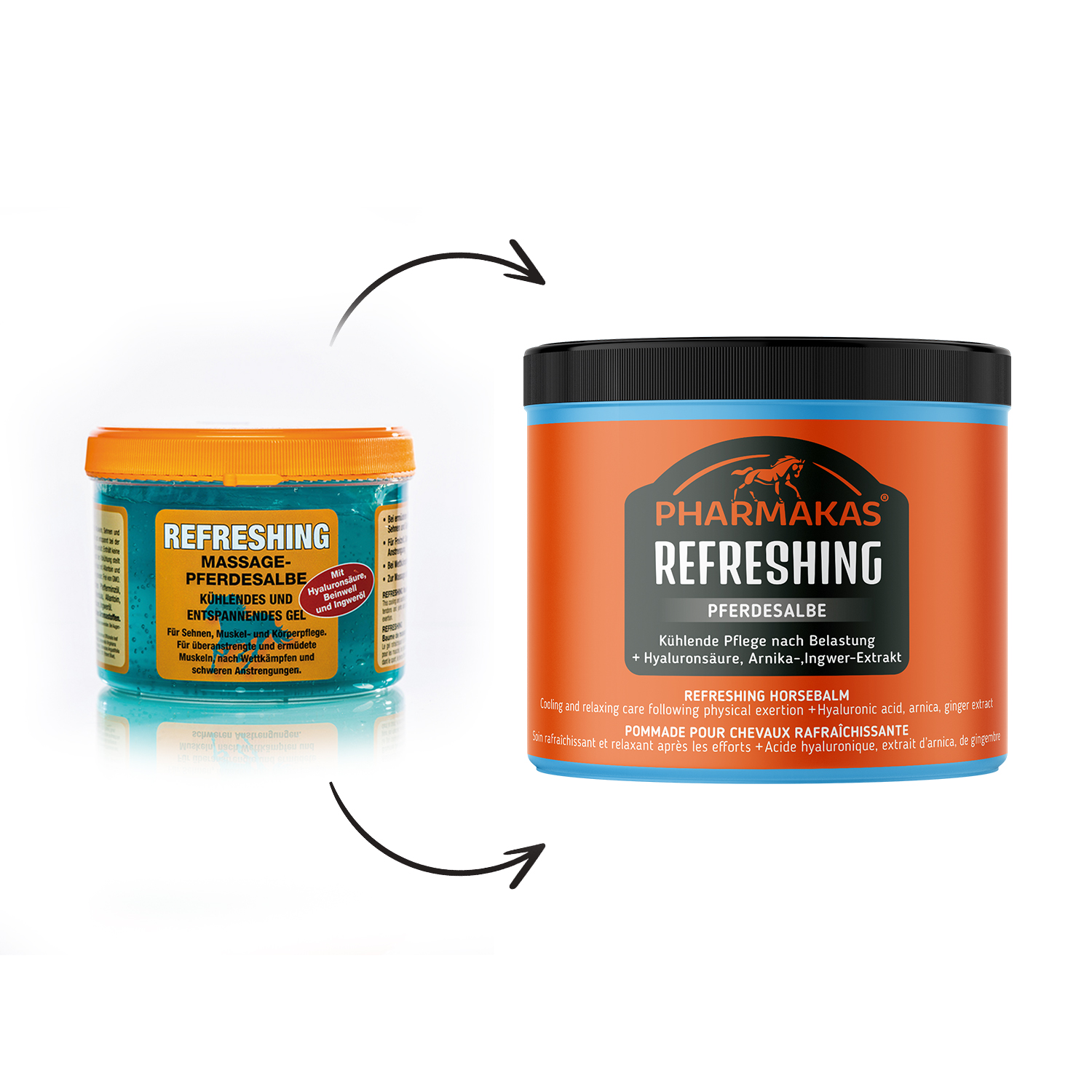Pharmakas Refreshing Pferdesalbe 500 ml Relaunch