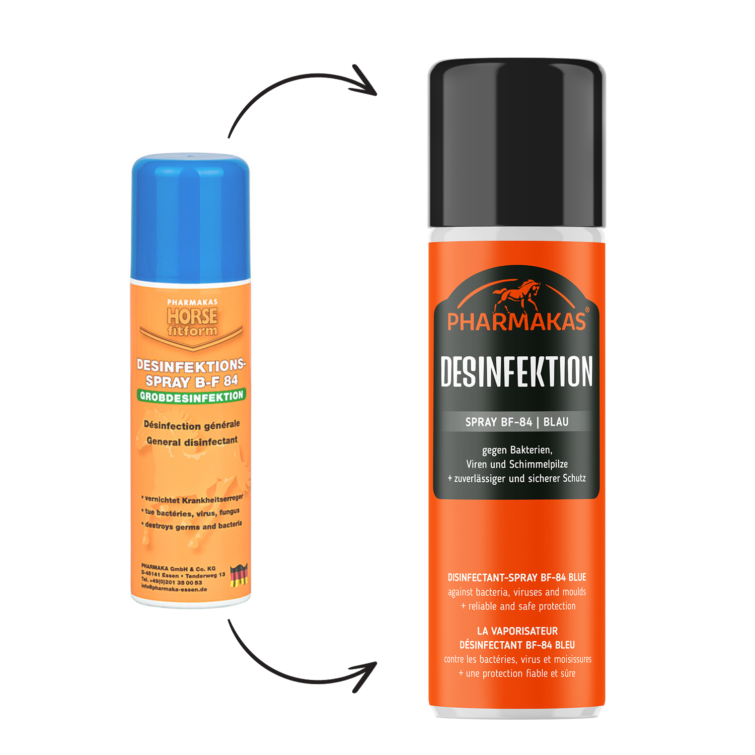 Pharmakas Desinfektionsspray blau Relaunch