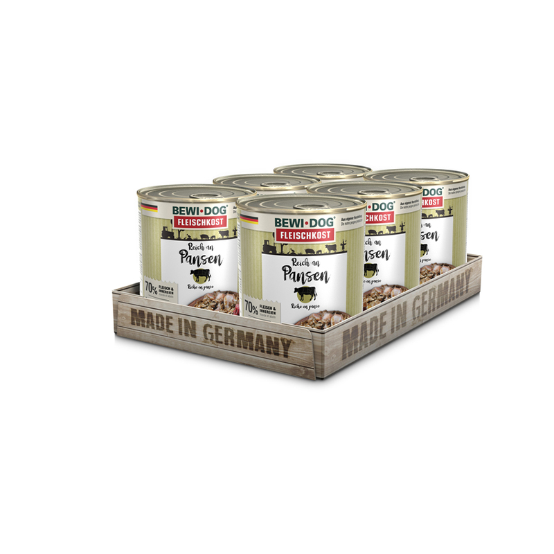 BewiDog Reich an Rinderpansen 800 g Tray