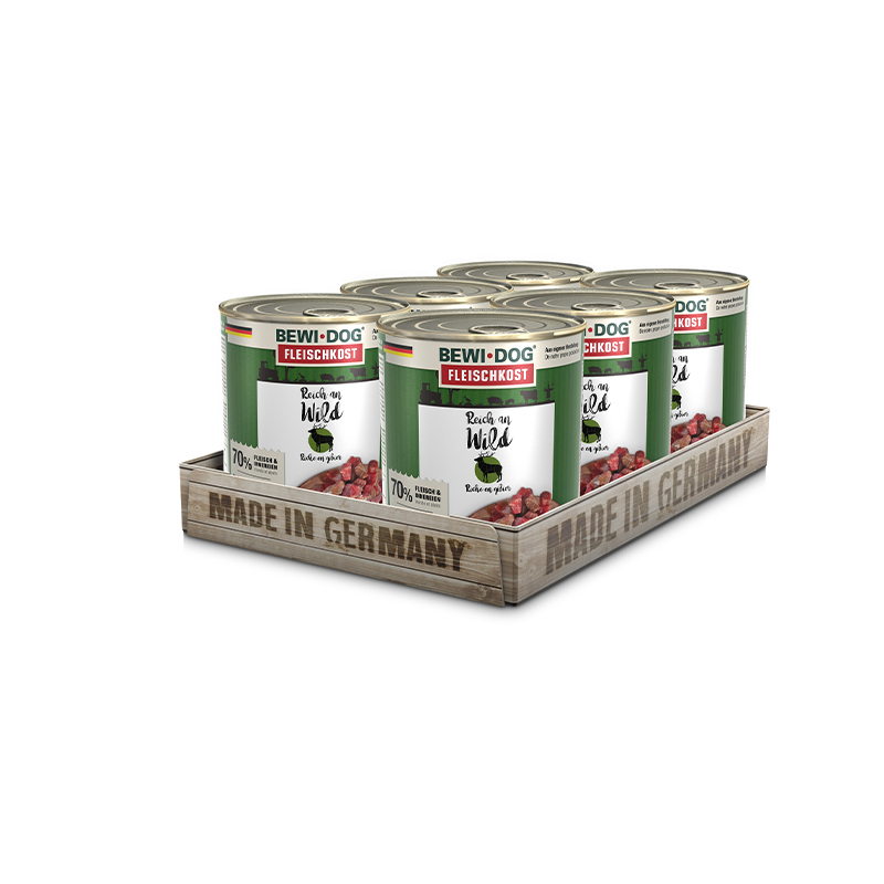BewiDog Reich an Wild 800 g Tray