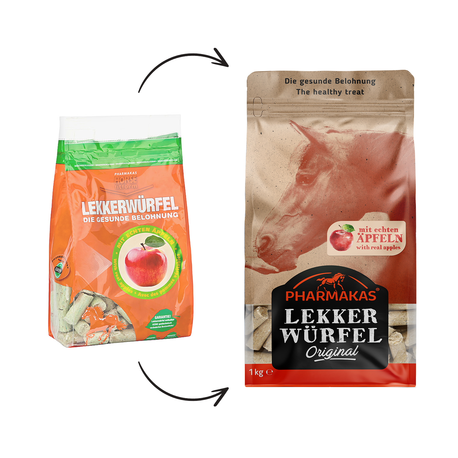 Pharmakas Lekkerwürfel Apfel Relaunch