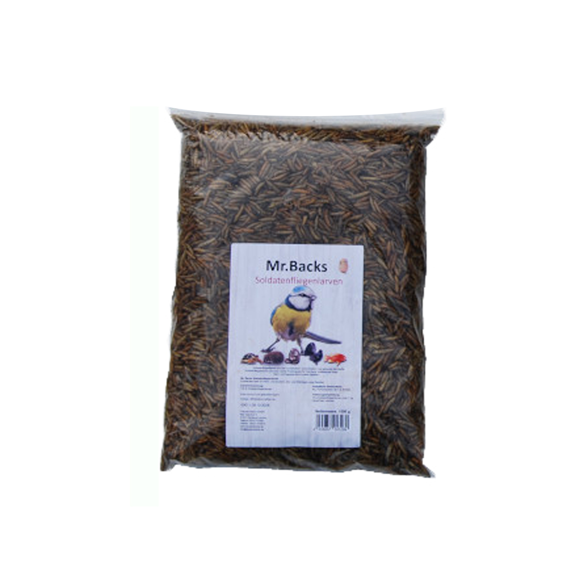 Produktansicht Dr. Backs Soldatenfliegenlarven 1000g Beutel