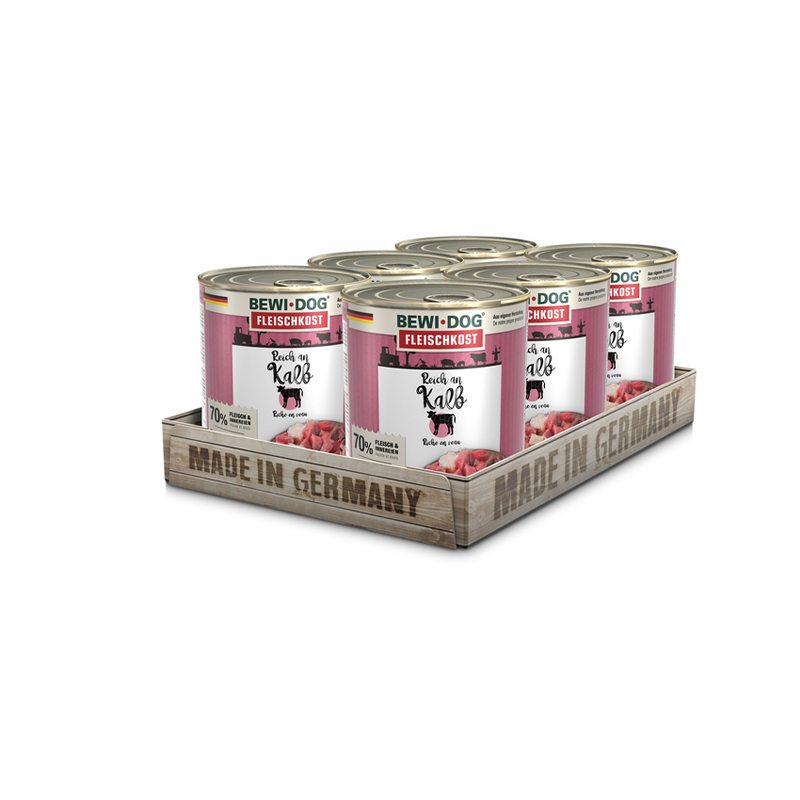 BewiDog Reich an Kalb 800 g Tray
