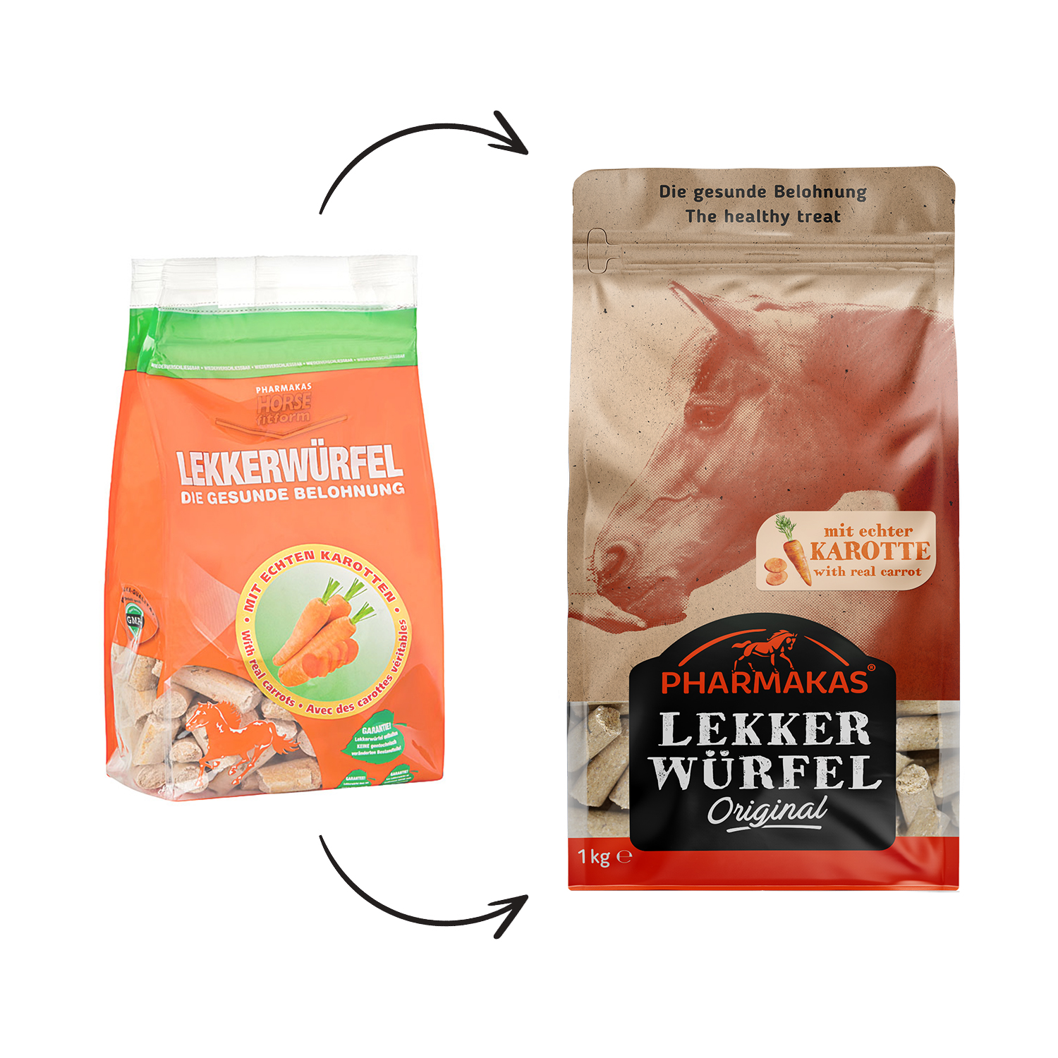 Pharmakas Lekkerwürfel Karotte Relaunch