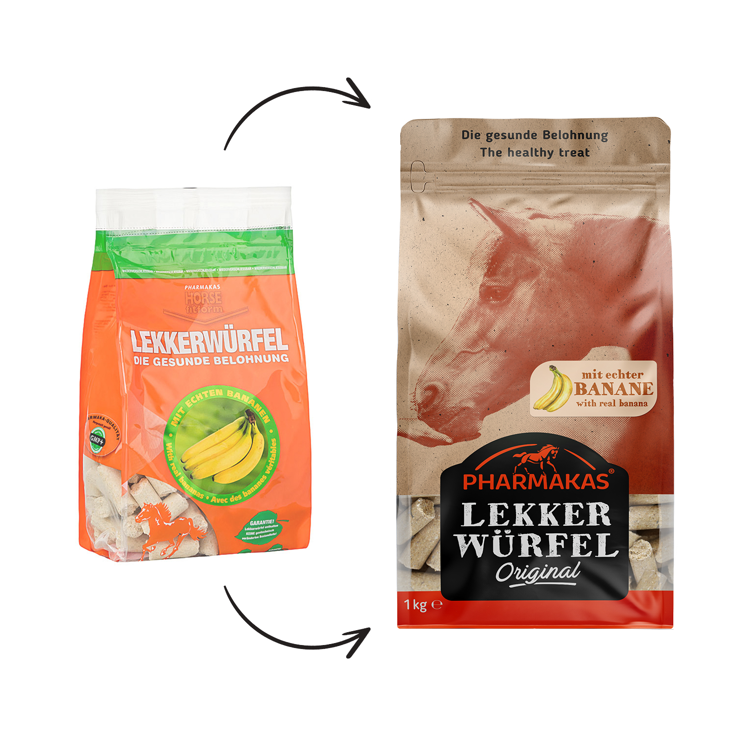 Pharmakas Lekkerwürfel Banane Relaunch