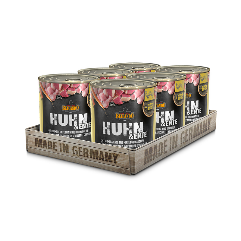 Belcando Huhn & Ente mit Hirse und Karotte 800 g Tray